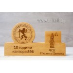 Дървена поставка за химикали Подарък за частен съдебен изпълнител Дървена поставка за химикали Подарък за частен съдебен изпълнител